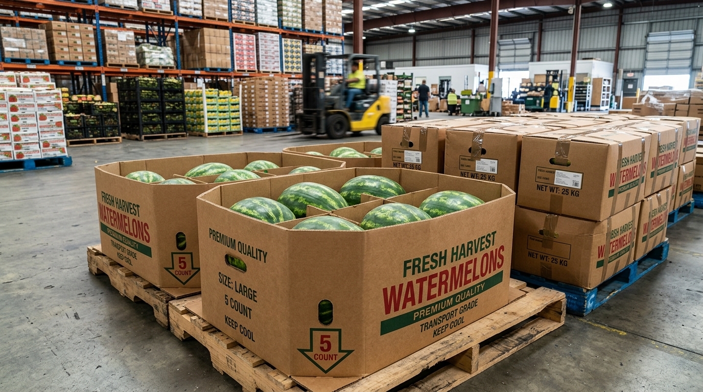 thùng carton đựng dưa hấu