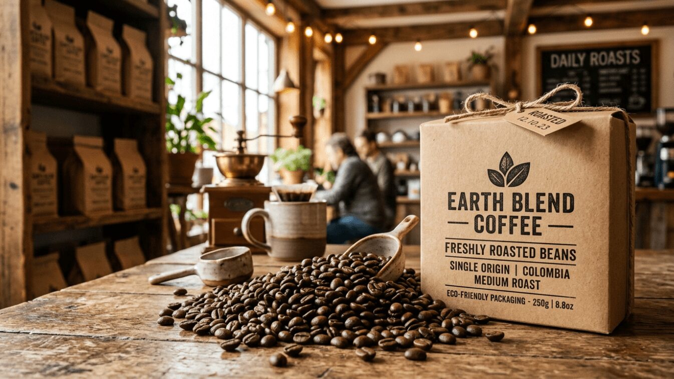 Hình ảnh thùng carton đựng cà phê