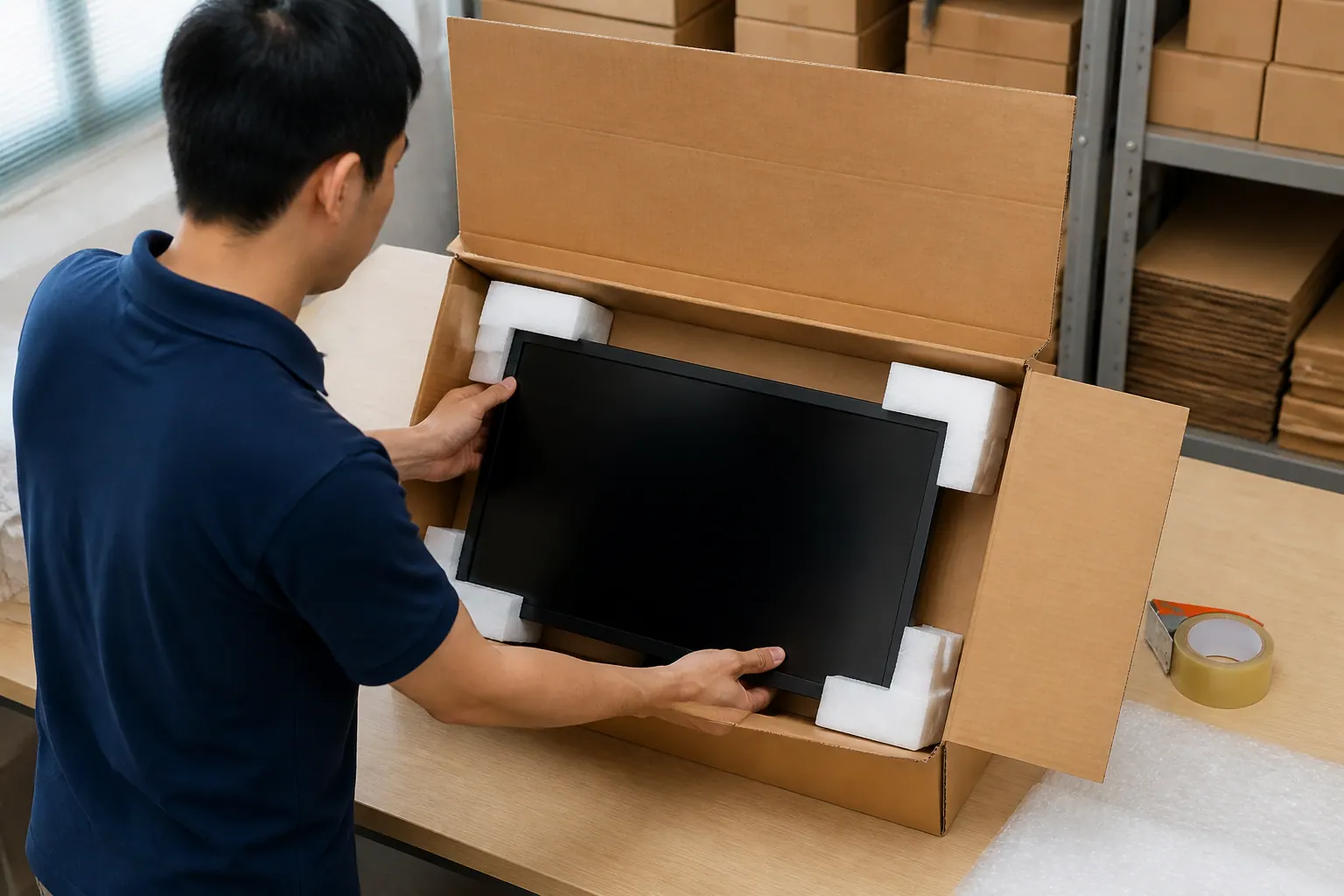 Chọn thùng carton đựng màn hình máy tính phù hợp - Bao Bì Carton Bắc Trường Sơn