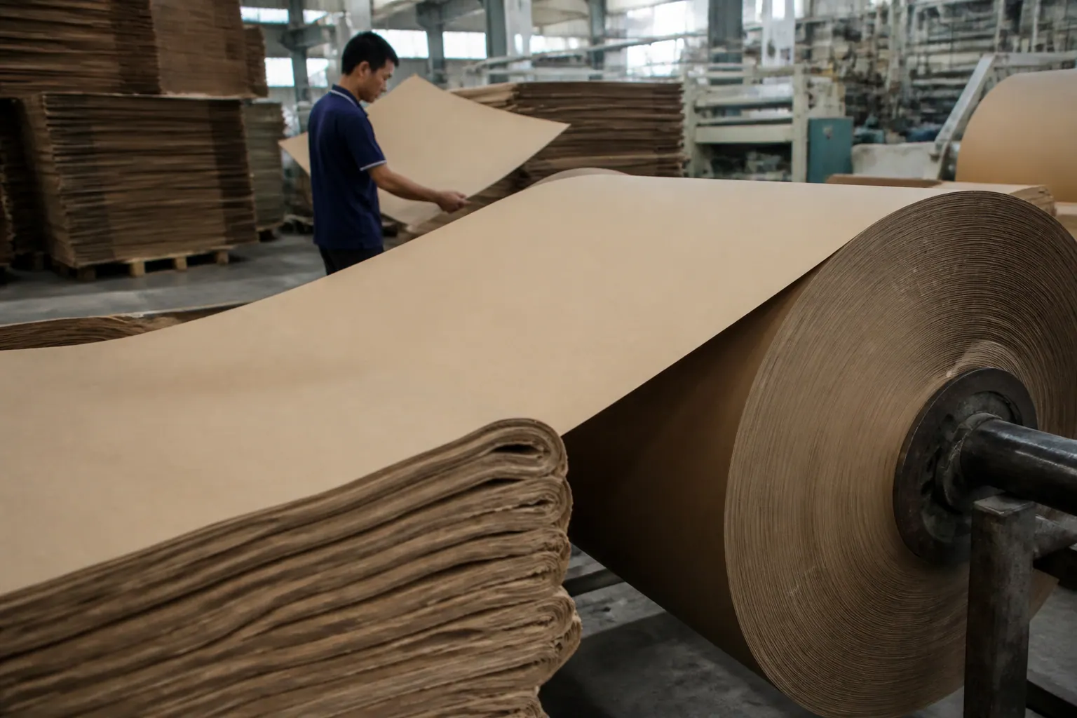 Giấy Kraft - thùng carton đựng nước uống đóng chai