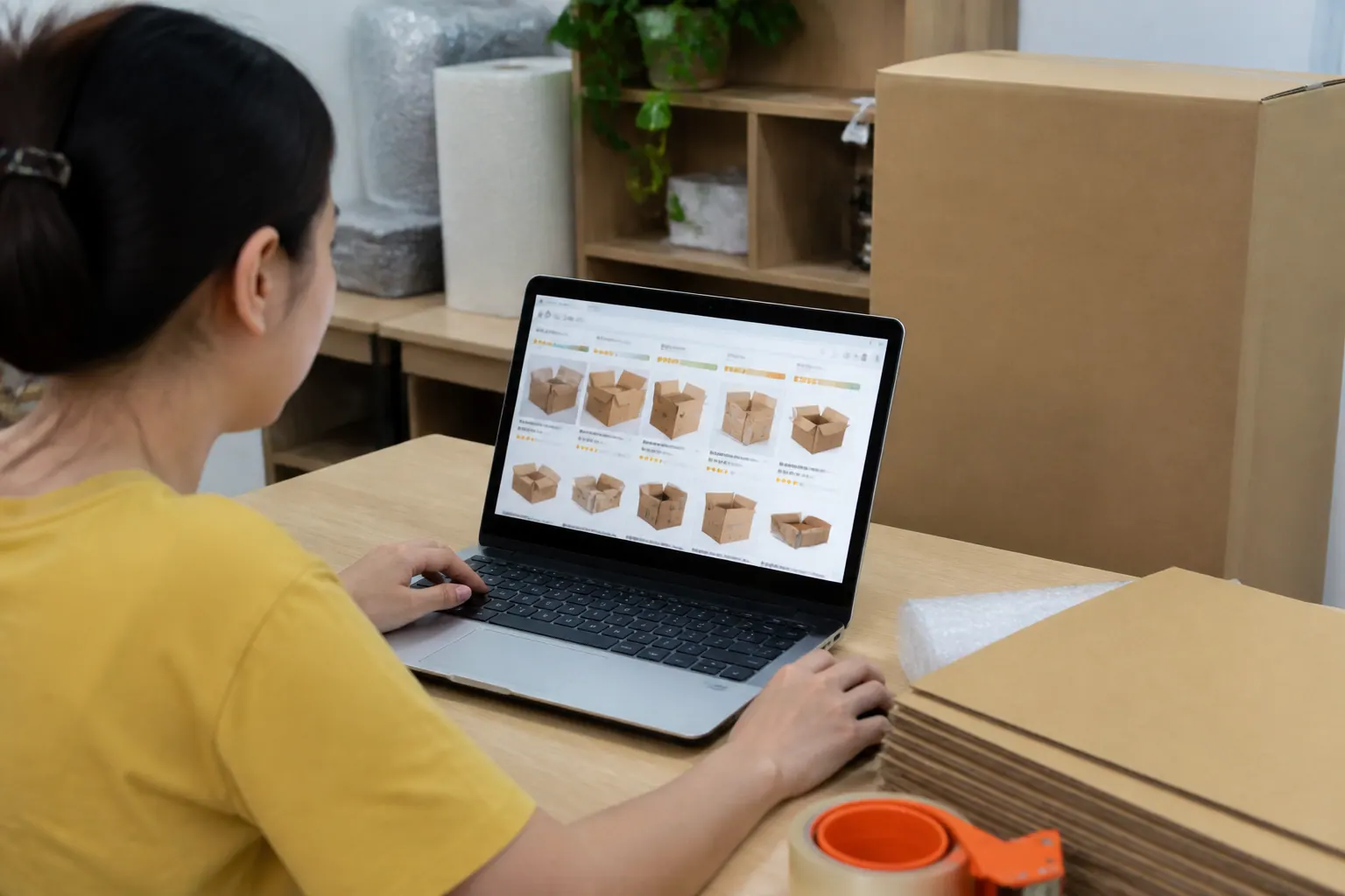 Mua online trên các sàn thương mại điện tử - thùng carton đựng máy giặt