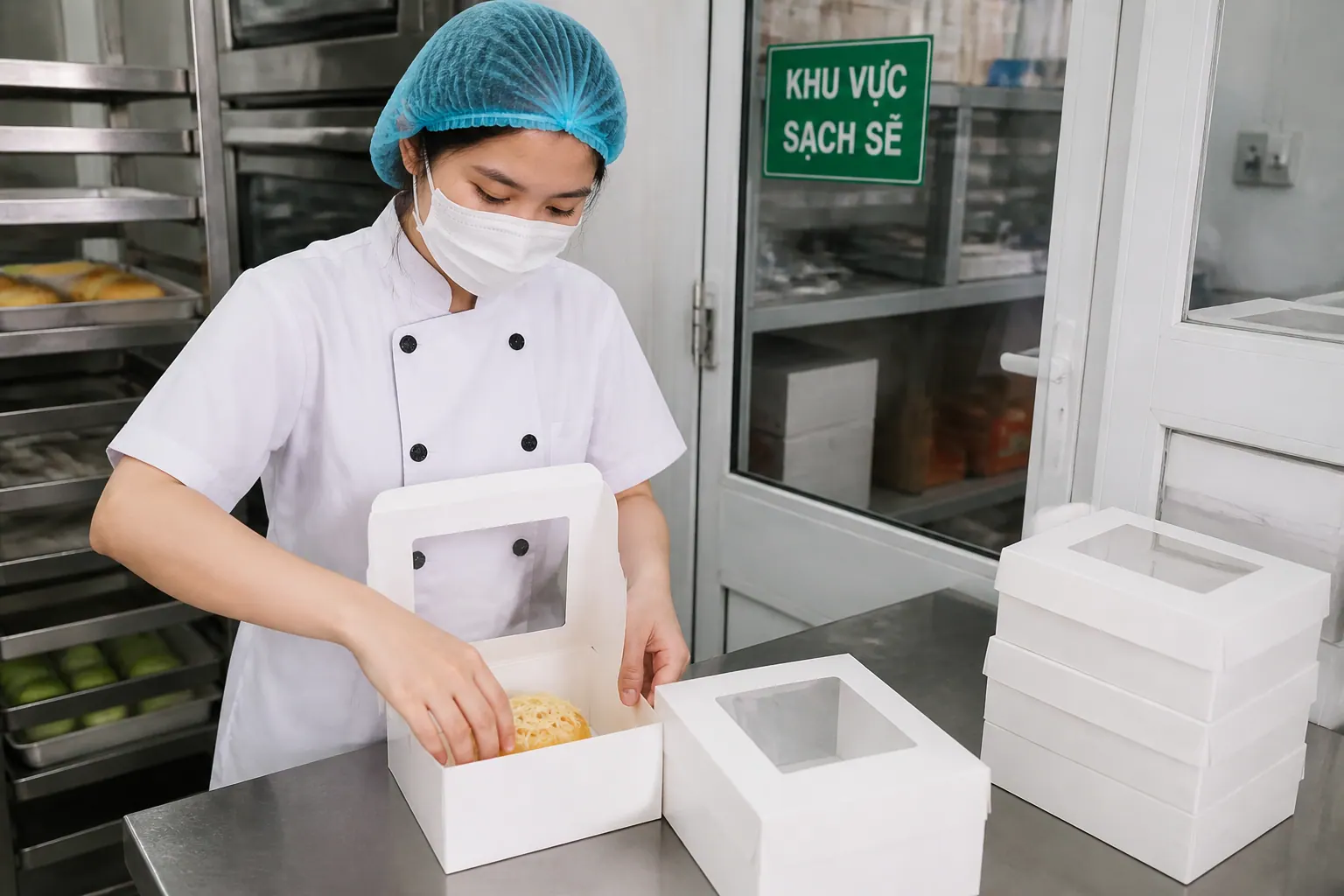 An toàn thực phẩm - hộp carton đựng bánh ngọt