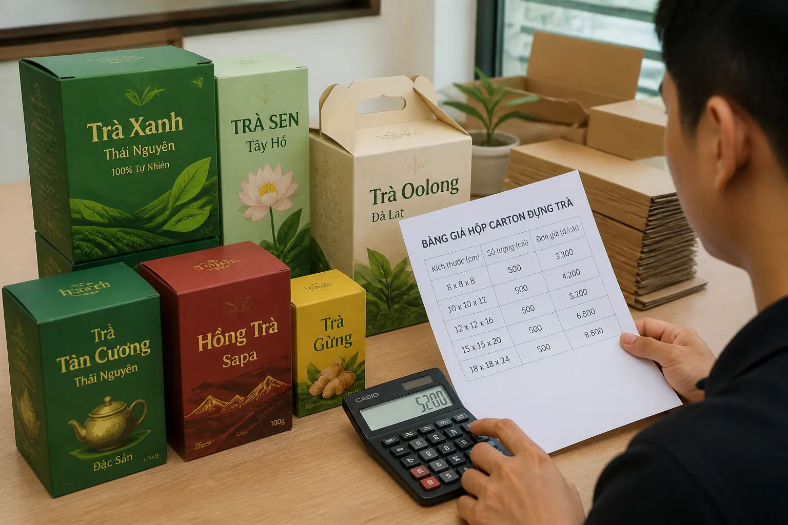 Bảng Giá Tham Khảo Hộp Carton Đựng Trà (Cập Nhật 2026) Bảng Giá Tham Khảo Hộp Carton Đựng Trà (Cập Nhật 2026)