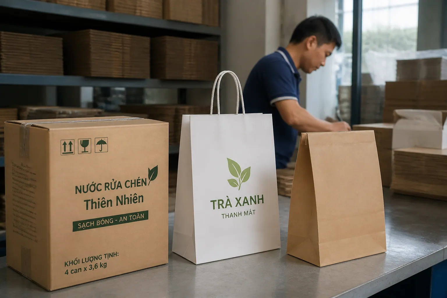 Bảng so sánh chi tiết giữa bao bì carton và bao bì giấy
