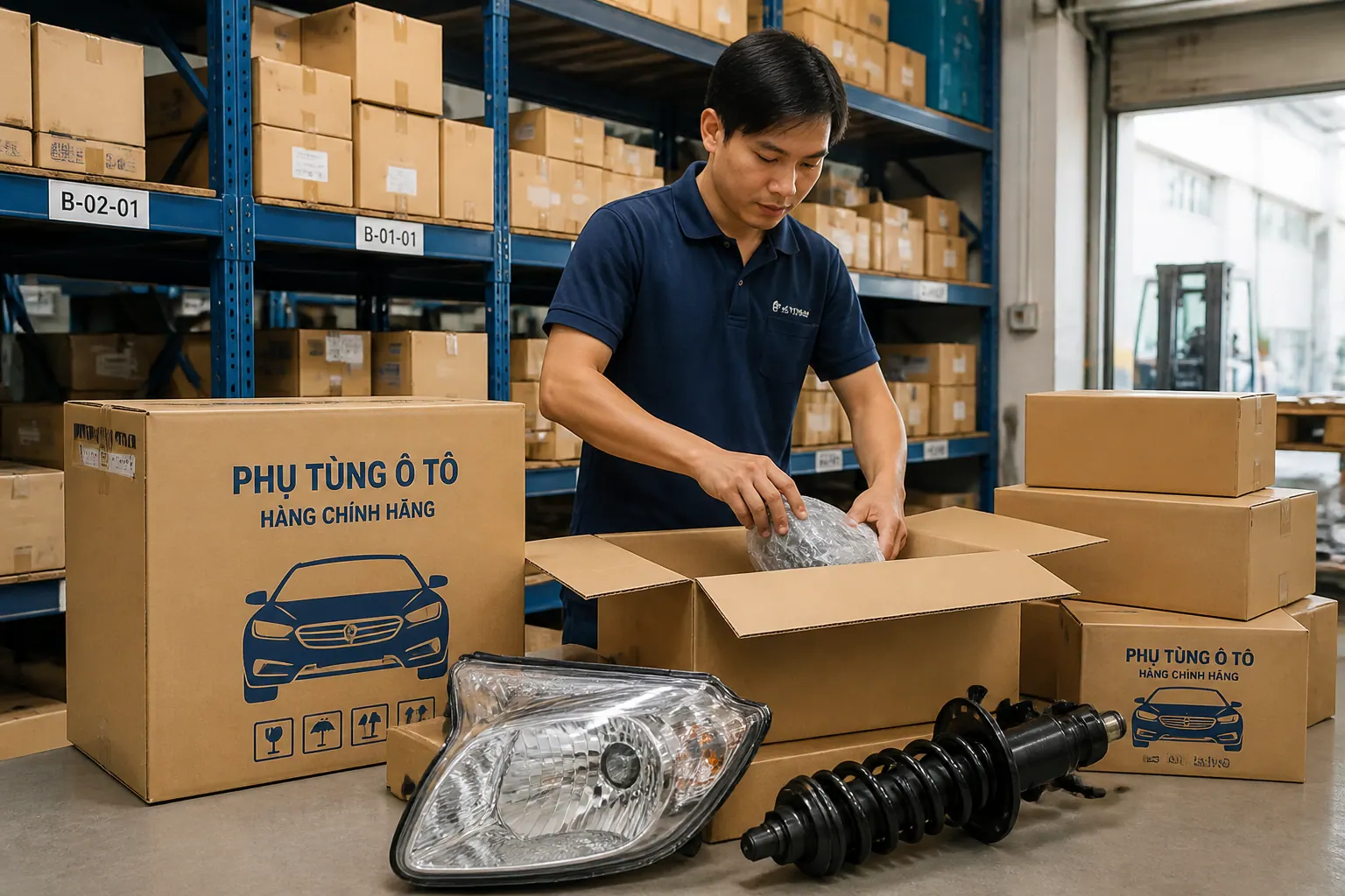 bao bì carton phụ tùng ô tô