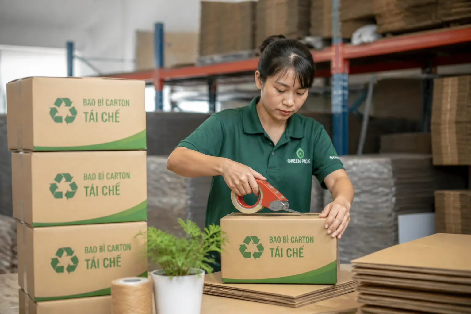 bao bì carton tái chế