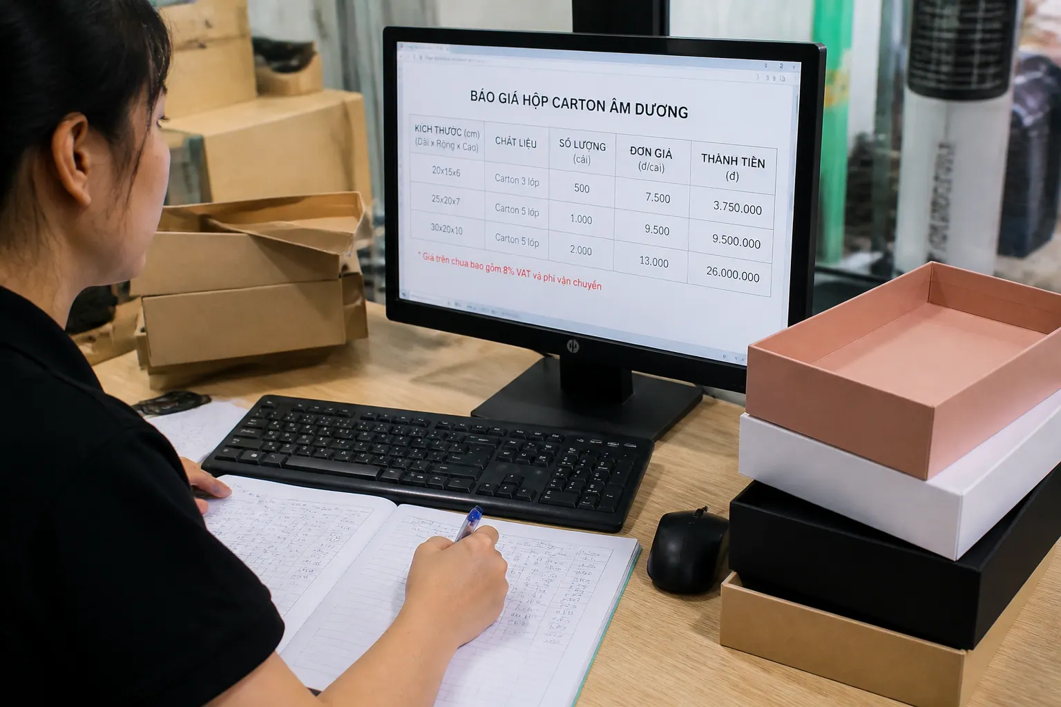 Báo giá hộp carton âm dương – Cách tính chi phí