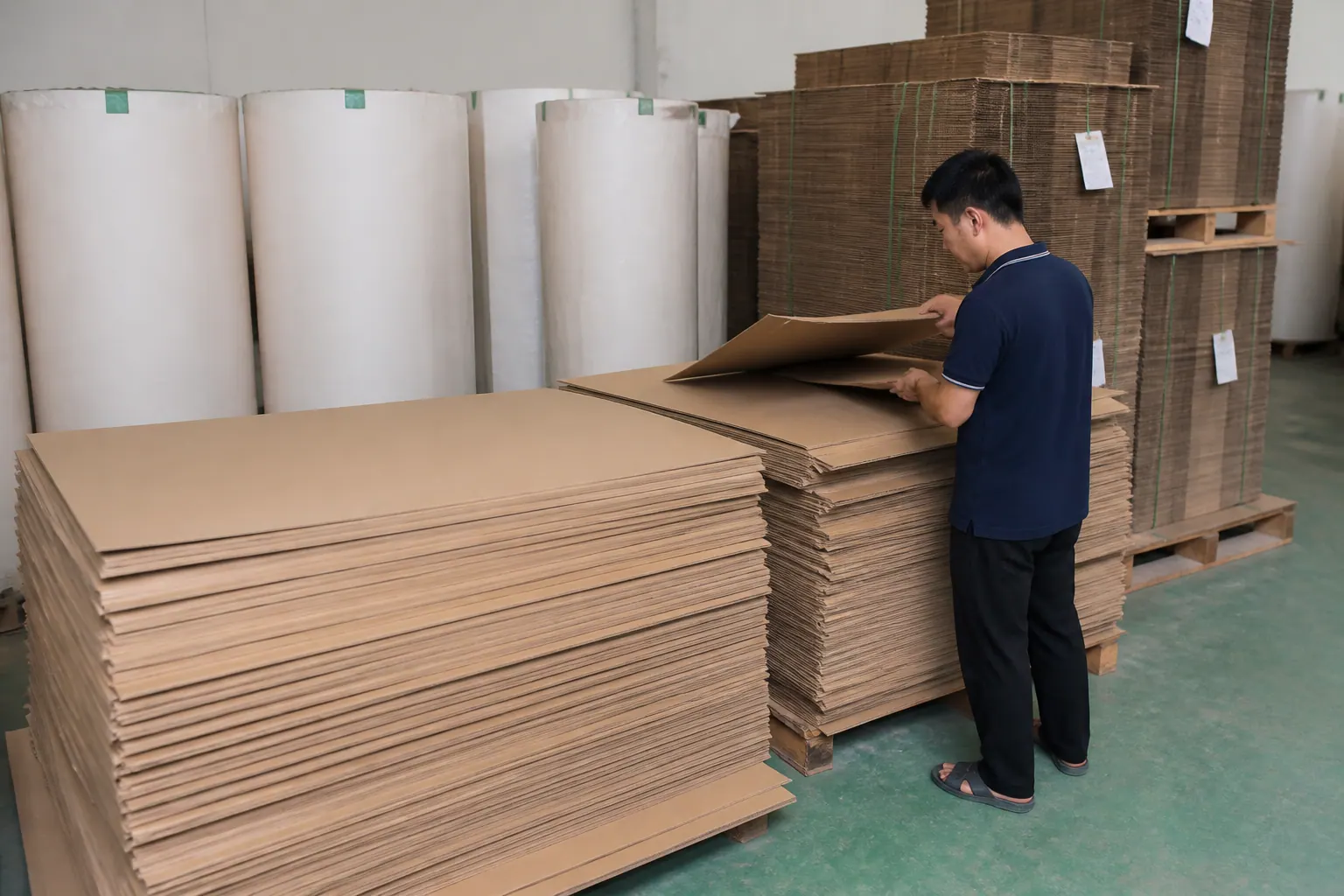 Bước 1: Chuẩn bị nguyên liệu - bao bì carton bồi