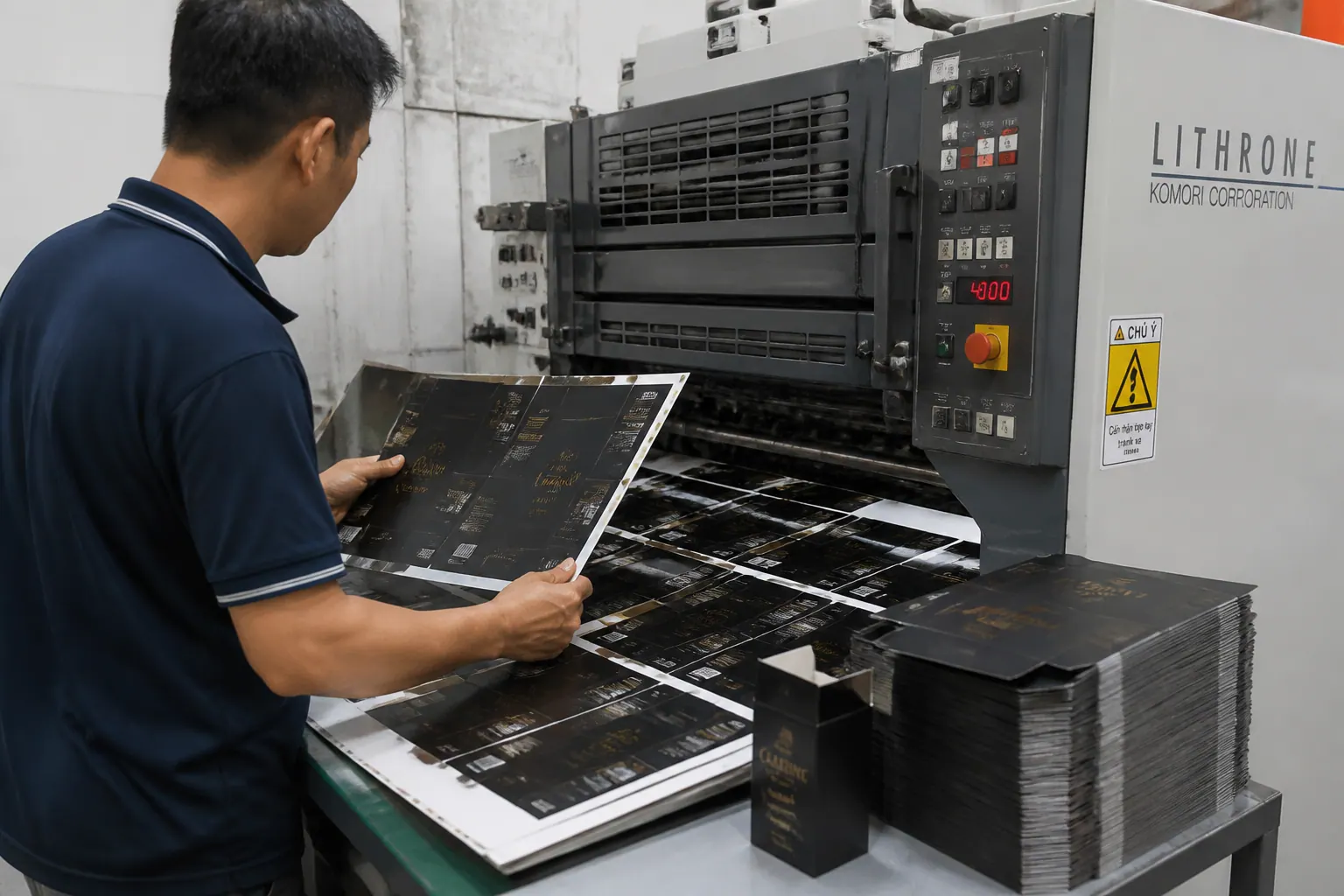 Bước 3: In ấn và gia công - hộp đựng nước hoa