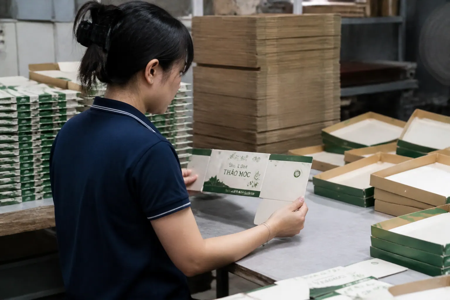 Bước 5: Cắt bế, thành phẩm và kiểm tra chất lượng - bao bì carton bồi