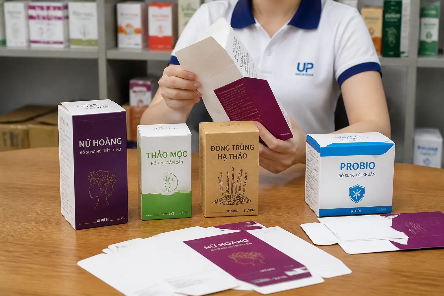 Các chất liệu hộp giấy phổ biến cho TPCN - hộp thực phẩm chức năng