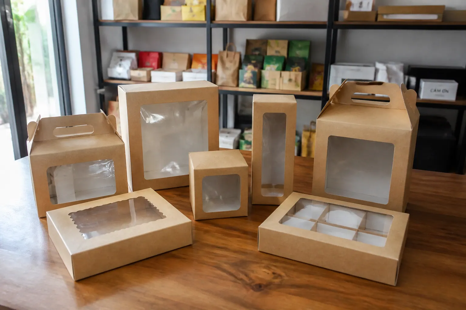 Các Loại Carton Thường Dùng - hộp carton có cửa sổ