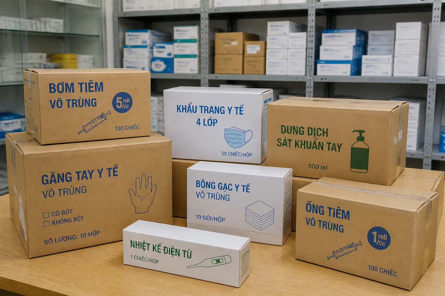 Các loại hộp carton thường dùng cho thiết bị y tế - bao bì carton thiết bị y tế