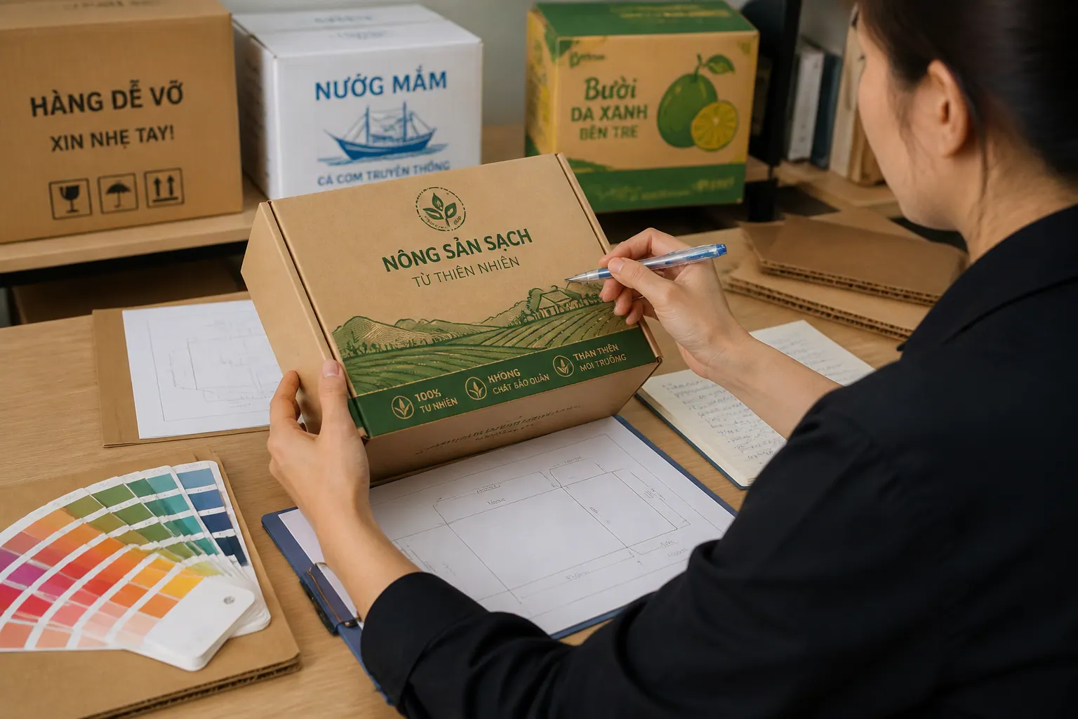 Các lưu ý khi đặt in bao bì carton - các loại bao bì carton