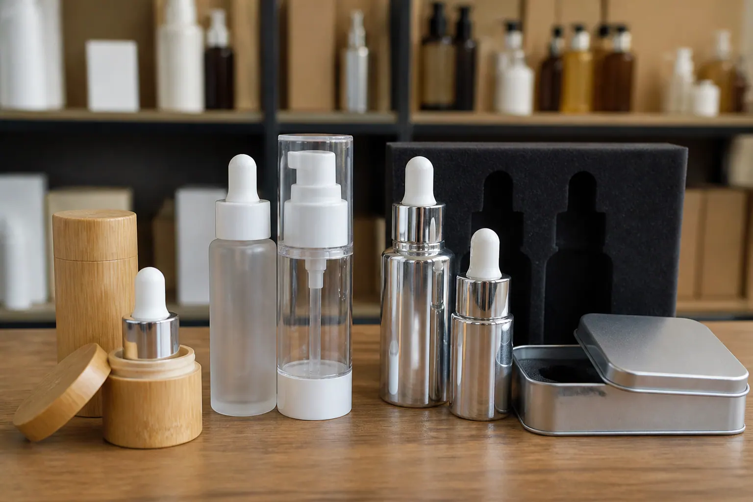 Các vật liệu khác (nhựa, gỗ, kim loại) - hộp đựng serum
