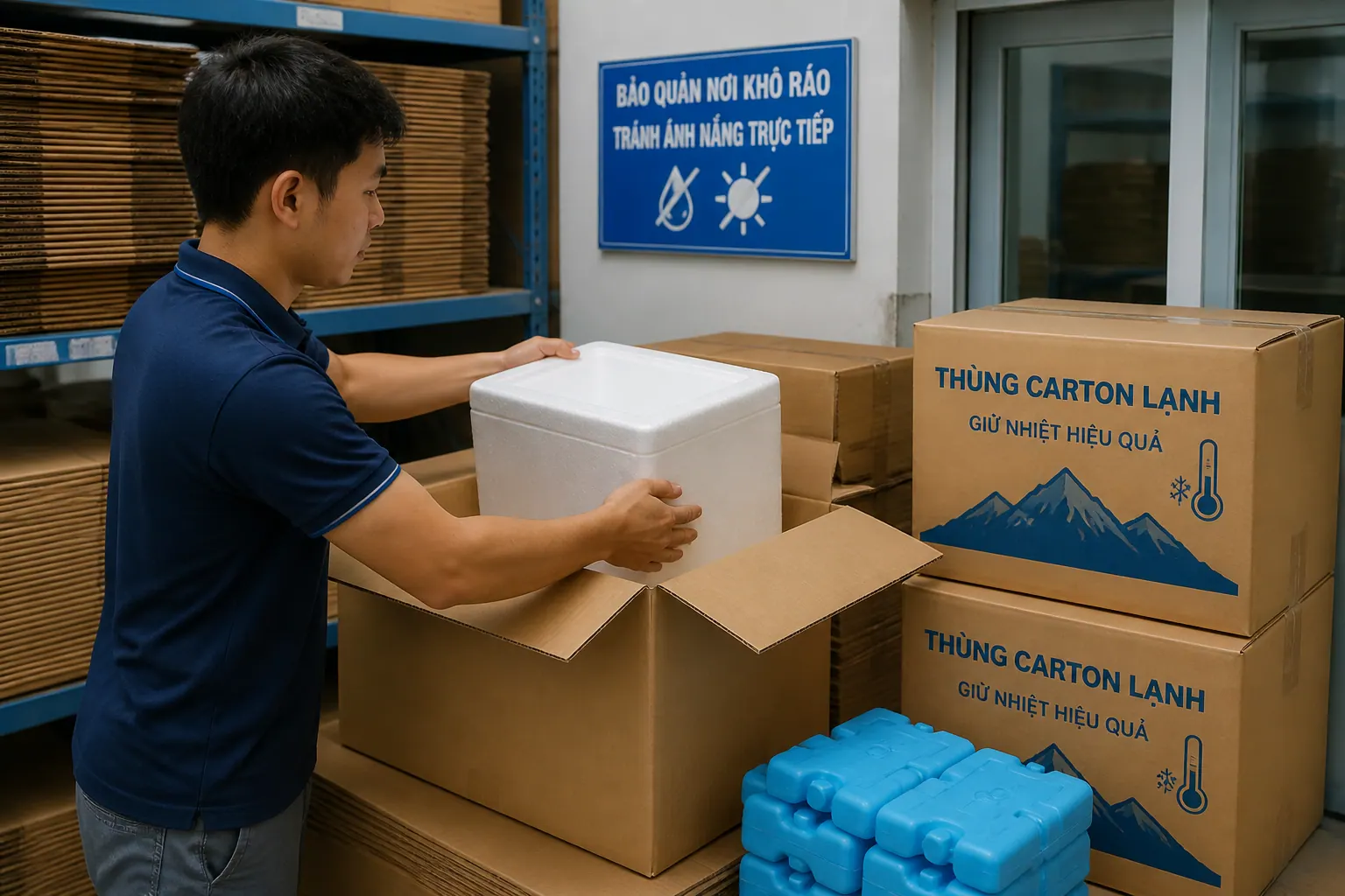 Cách bảo quản và sử dụng bao bì carton lạnh hiệu quả