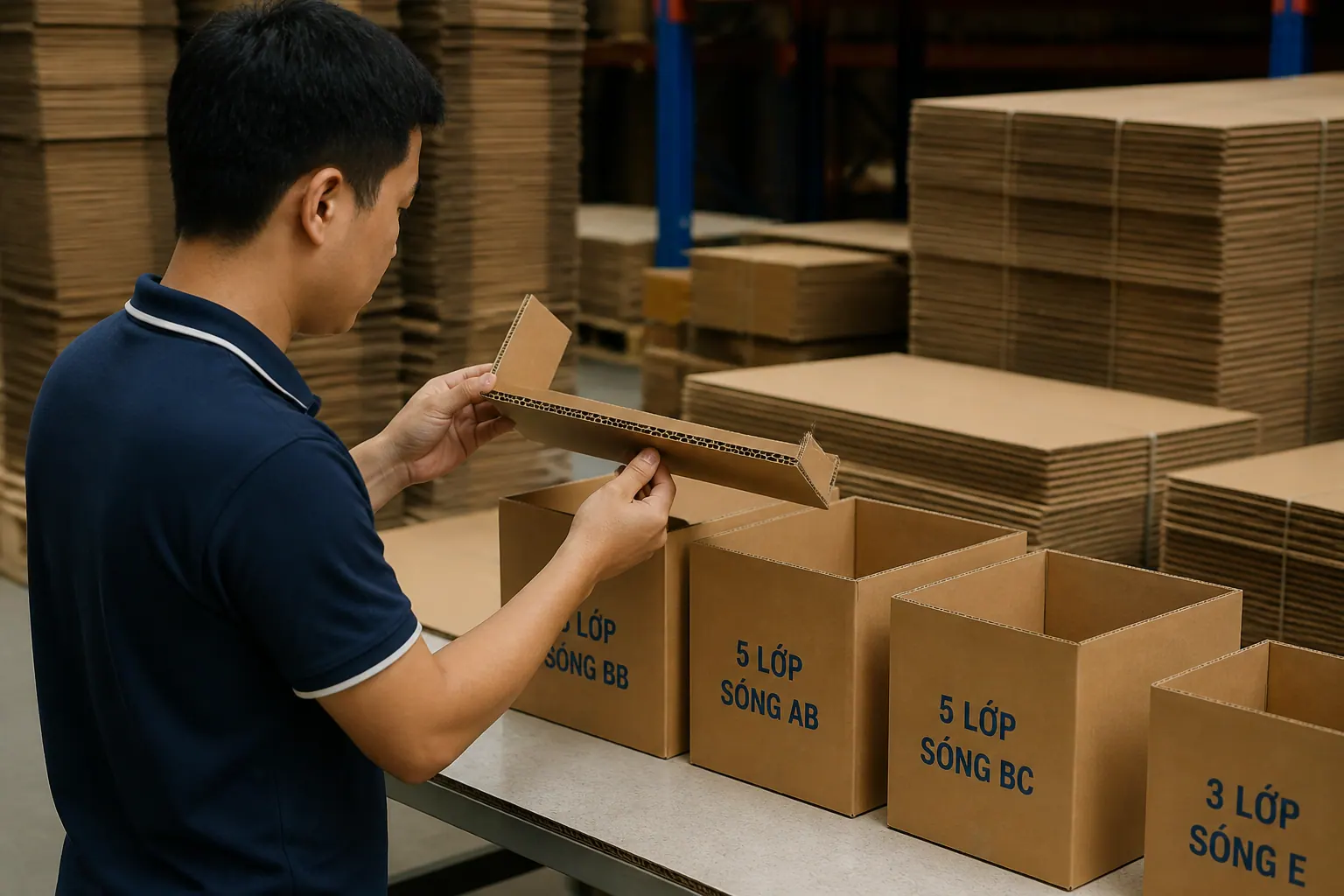 Cách chọn thùng carton 5 lớp sóng AB phù hợp