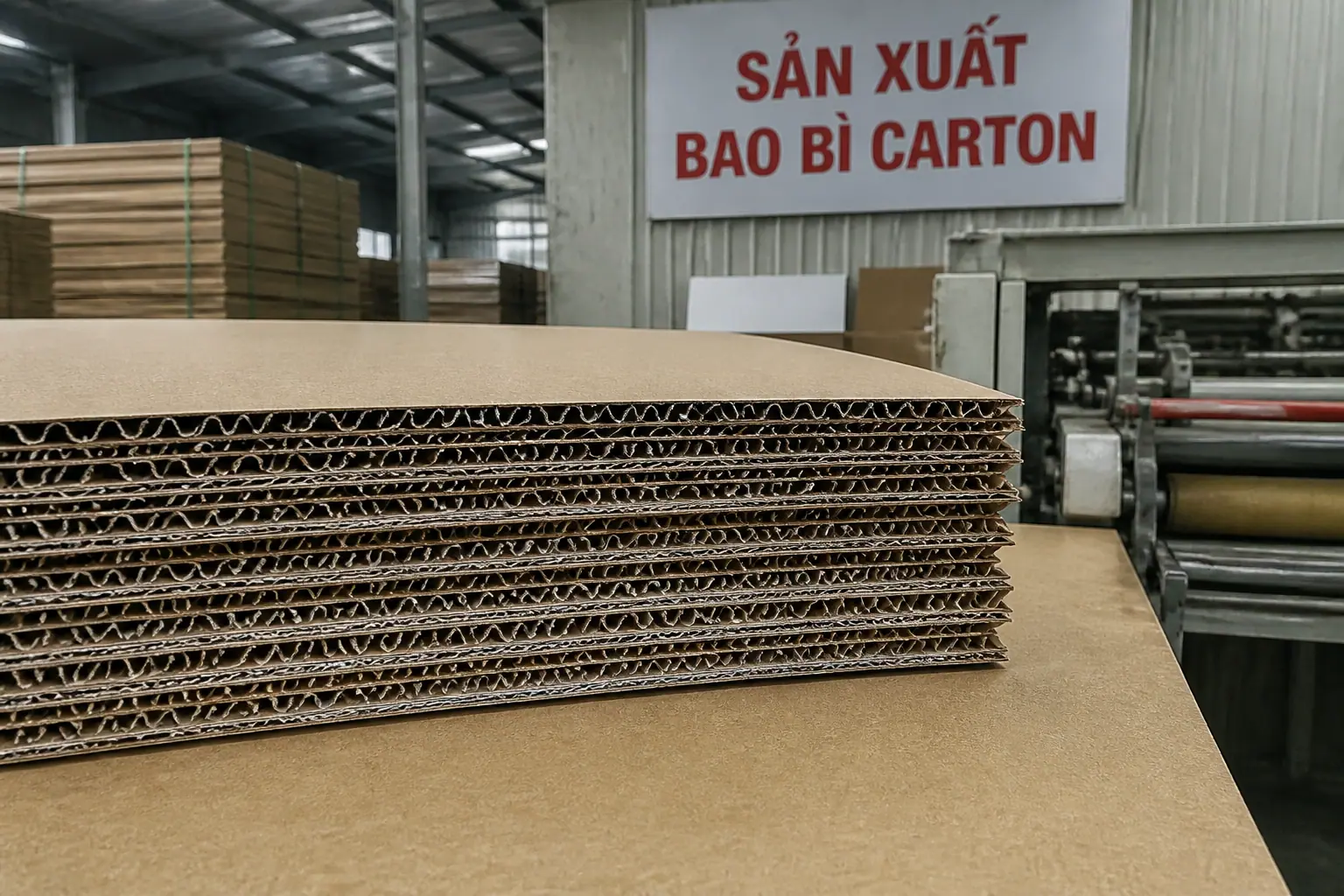 Carton 7 lớp - cấu tạo bao bì carton