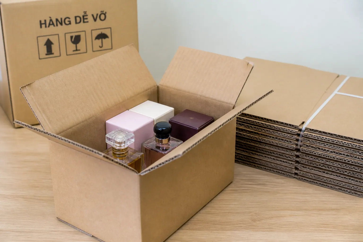 Carton sóng - hộp đựng nước hoa