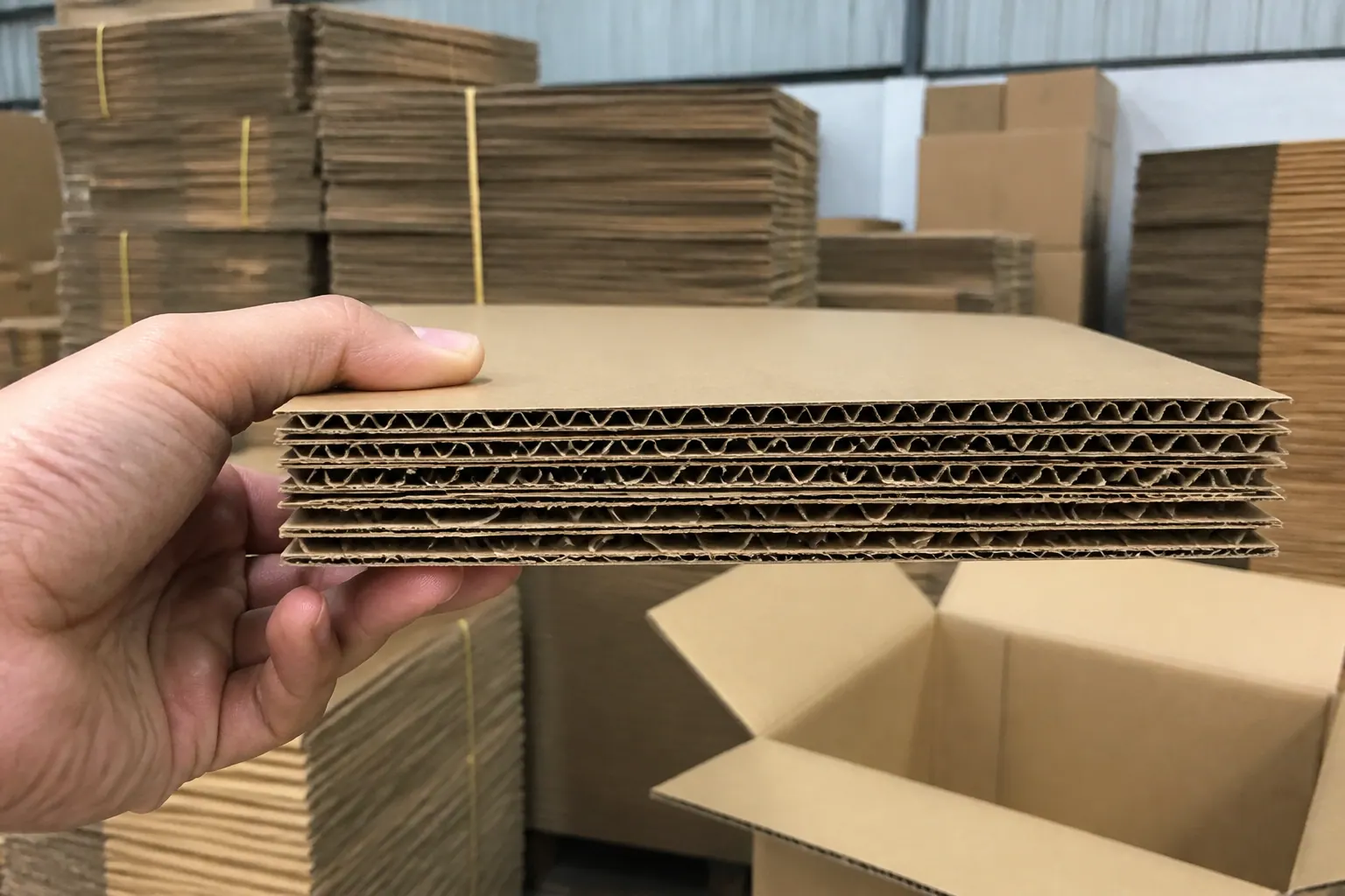 Cấu tạo của thùng carton 5 lớp sóng AB
