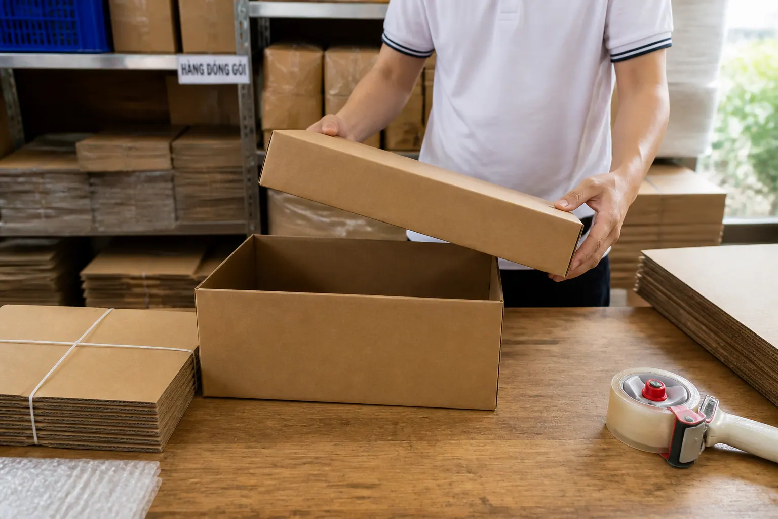 Cấu tạo và chất liệu của hộp carton nắp rời Cấu tạo và chất liệu của hộp carton nắp rời
