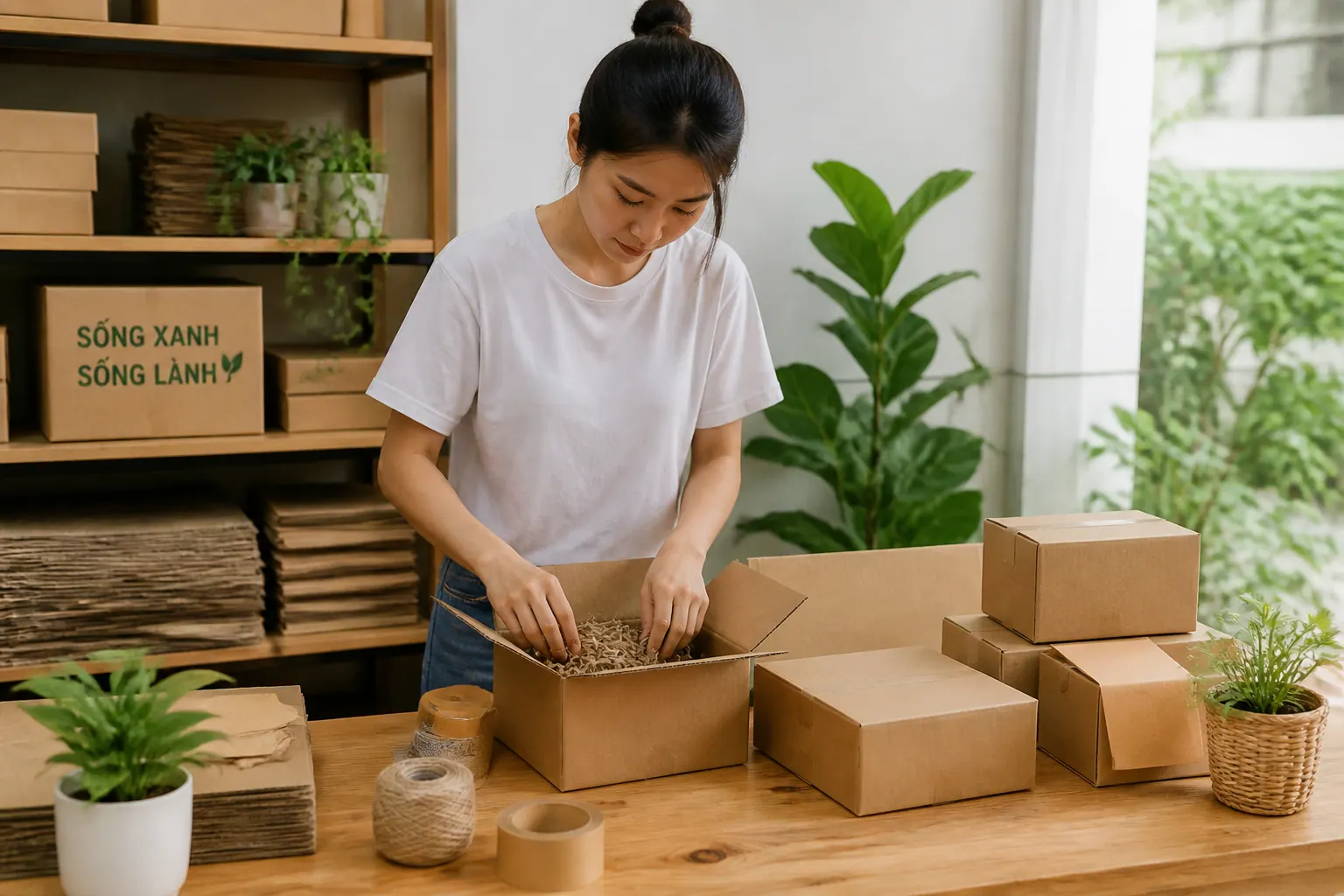 Chất liệu thân thiện môi trường - bao bì carton kraft
