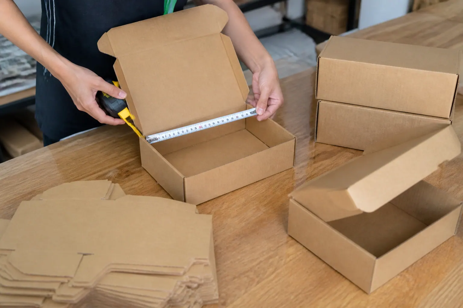 Chọn kích thước - hộp carton tự khóa