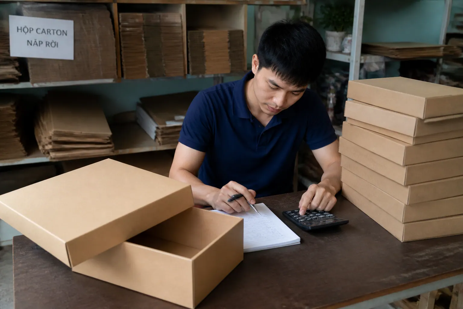 Đơn hàng và chi phí | hộp carton nắp rời Đơn hàng và chi phí - hộp carton nắp rời