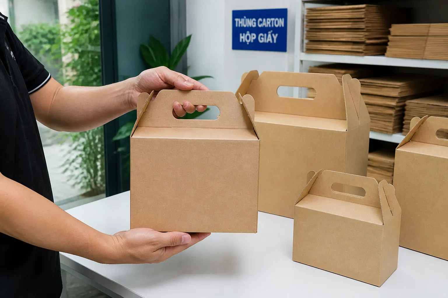 hộp carton có quai