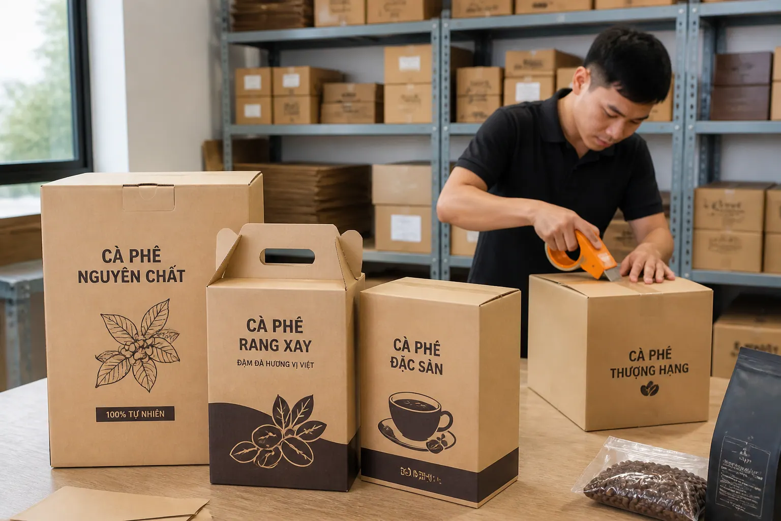 hộp carton đựng cà phê hộp carton đựng cà phê