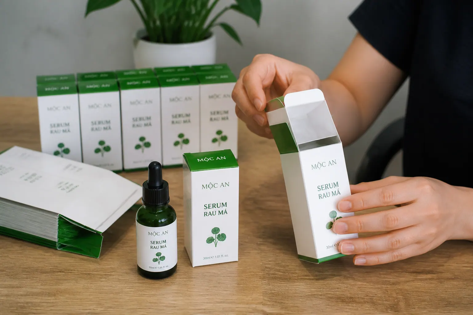 Hộp carton gấp (folding carton) - hộp đựng serum