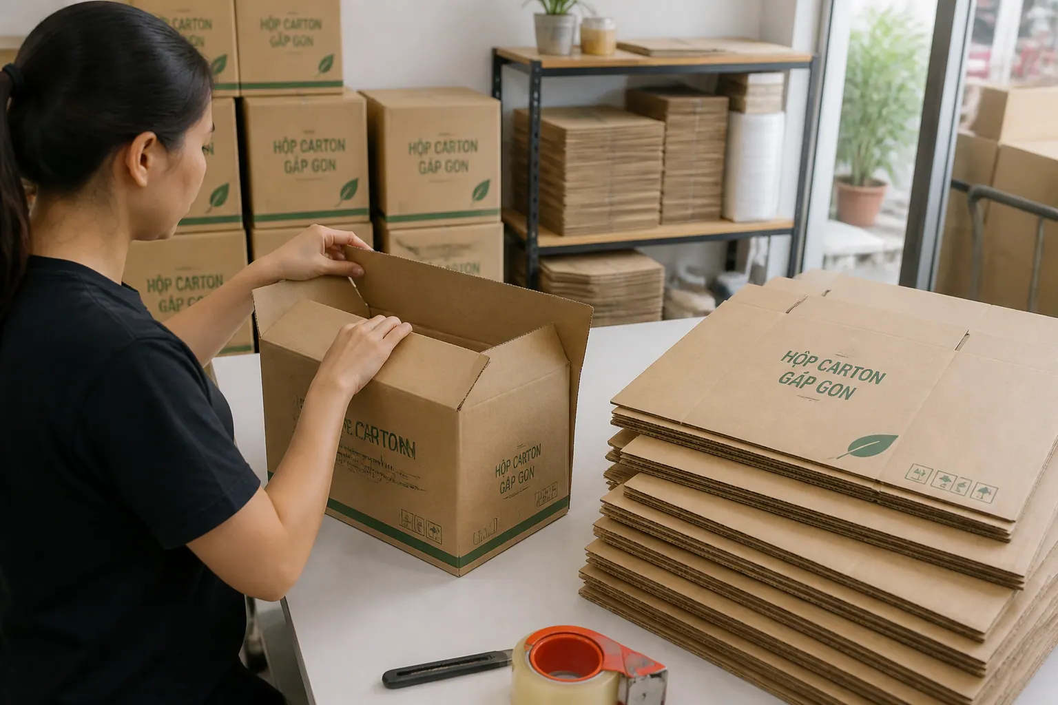 hộp carton gấp gọn