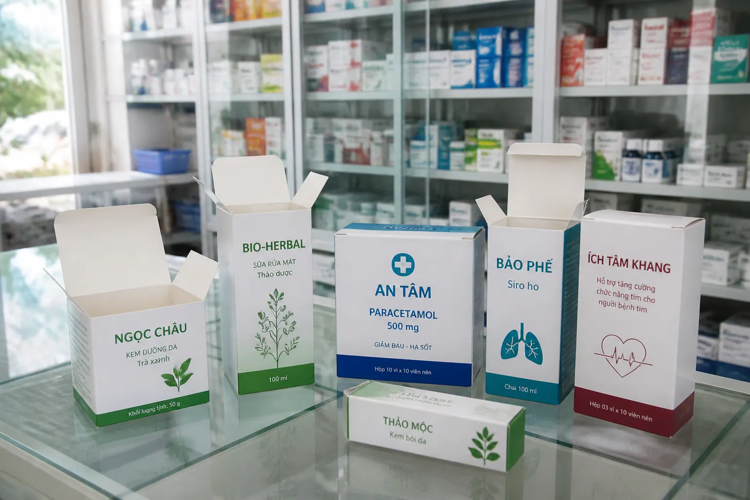 Hộp carton mỹ phẩm, dược phẩm - các loại bao bì carton