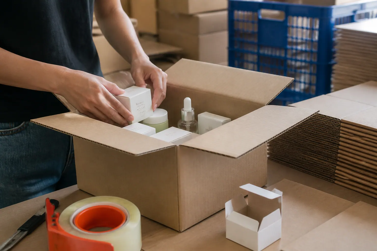 Hộp carton sóng - hộp carton đựng mỹ phẩm