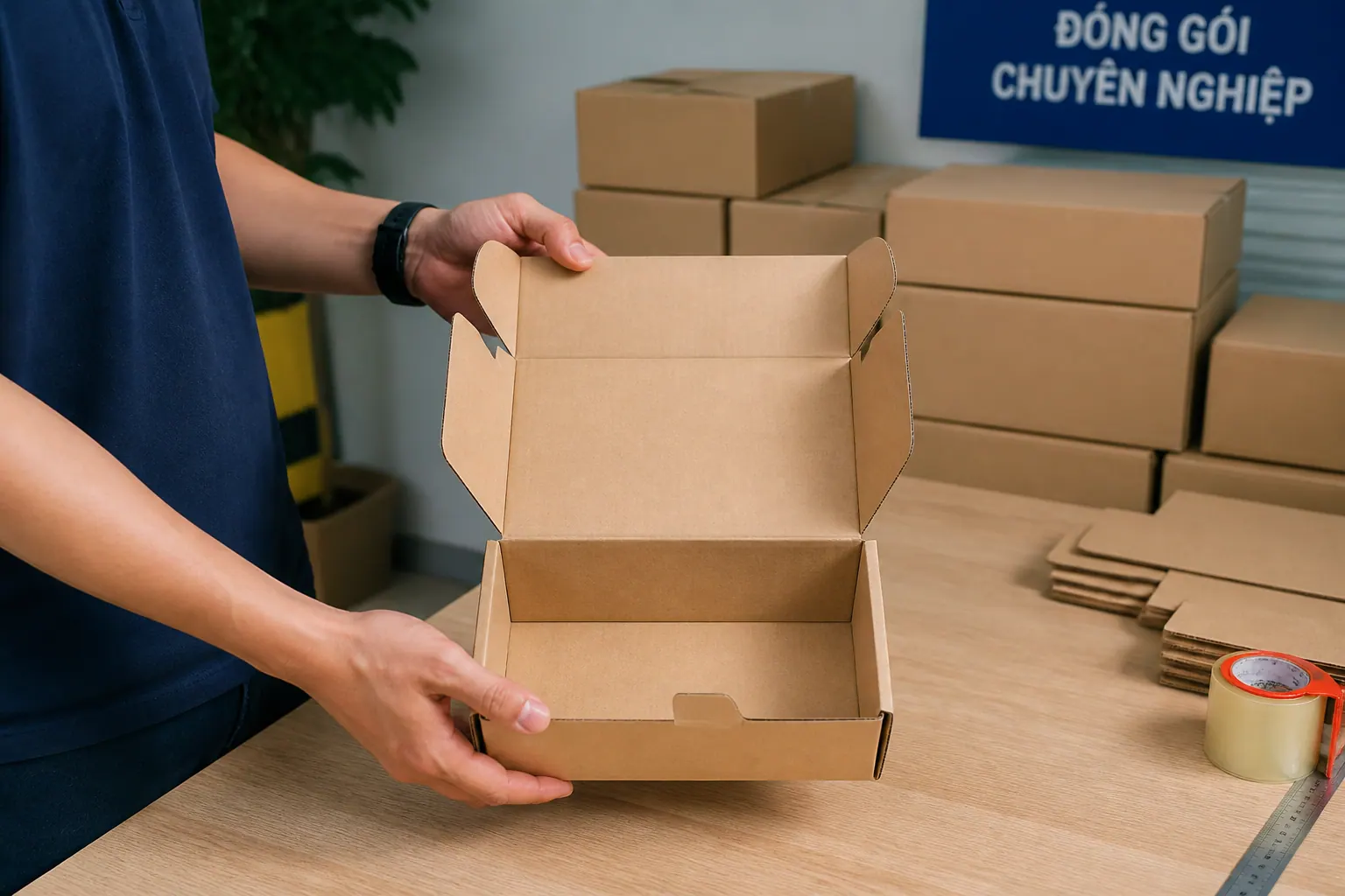 hộp carton tự khóa