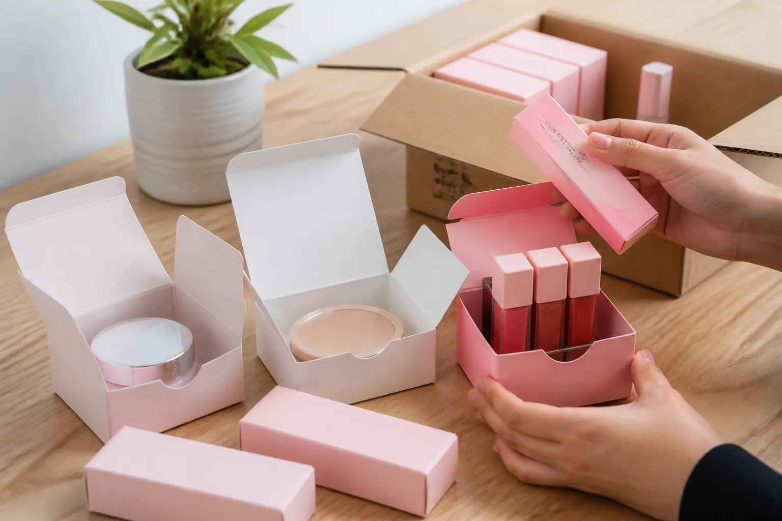 Hộp đựng son, kem, phấn - hộp carton đựng mỹ phẩm