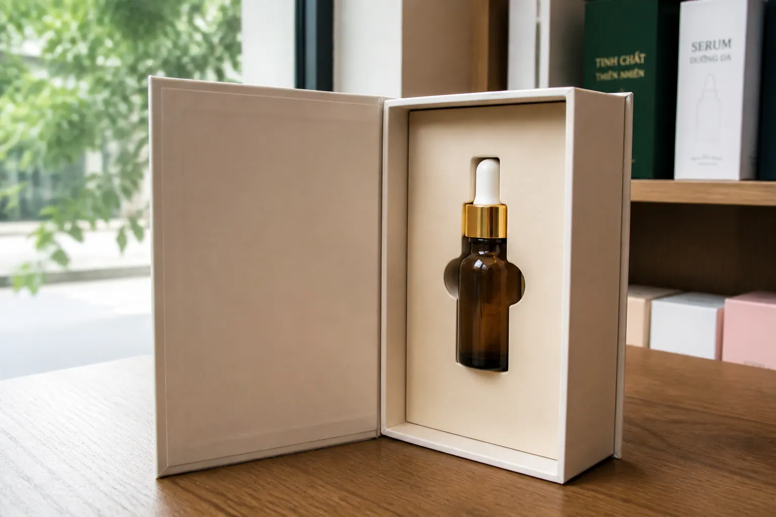 Hộp giấy cứng (rigid box) - hộp đựng serum