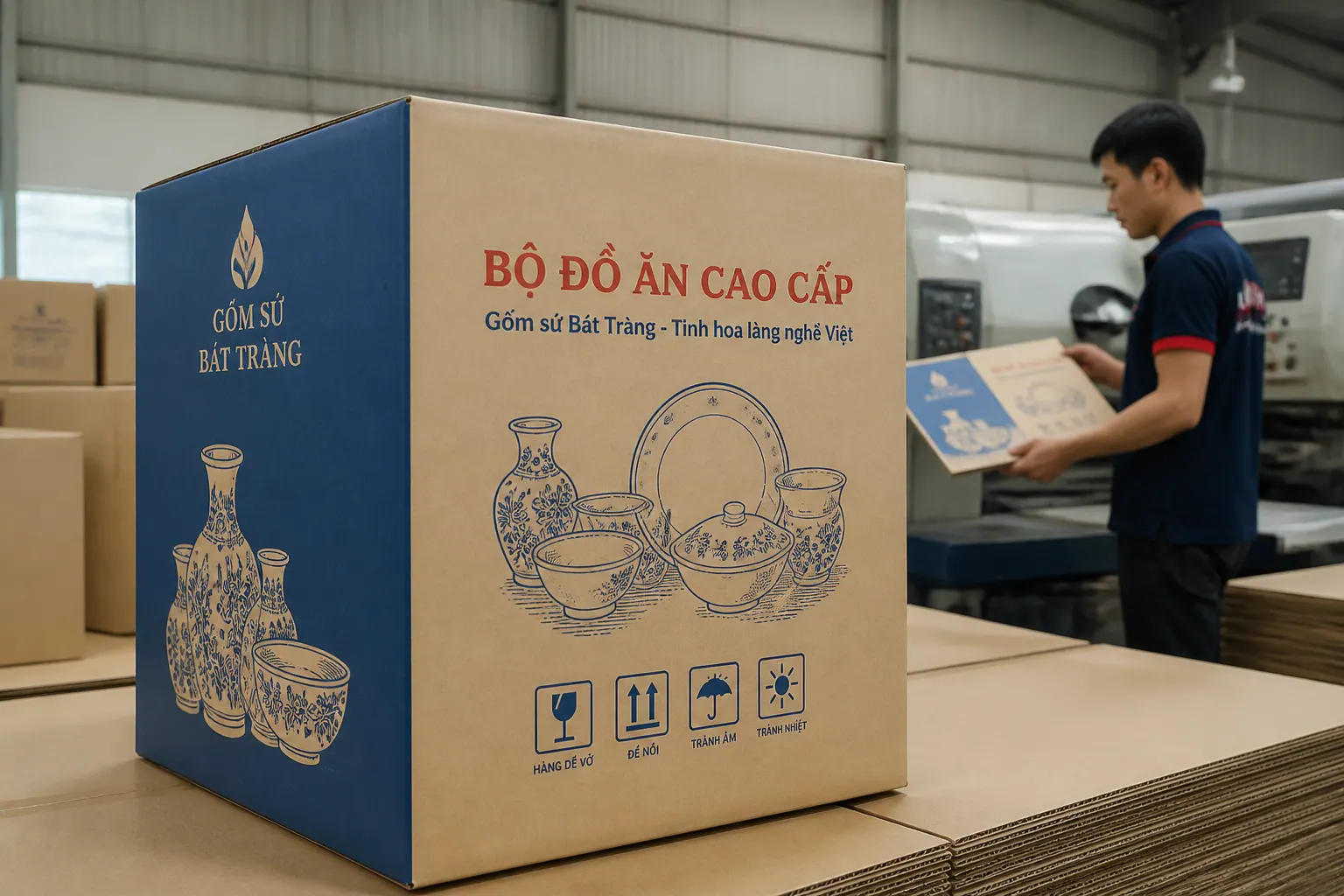 In ấn và thẩm mỹ - bao bì carton gốm sứ