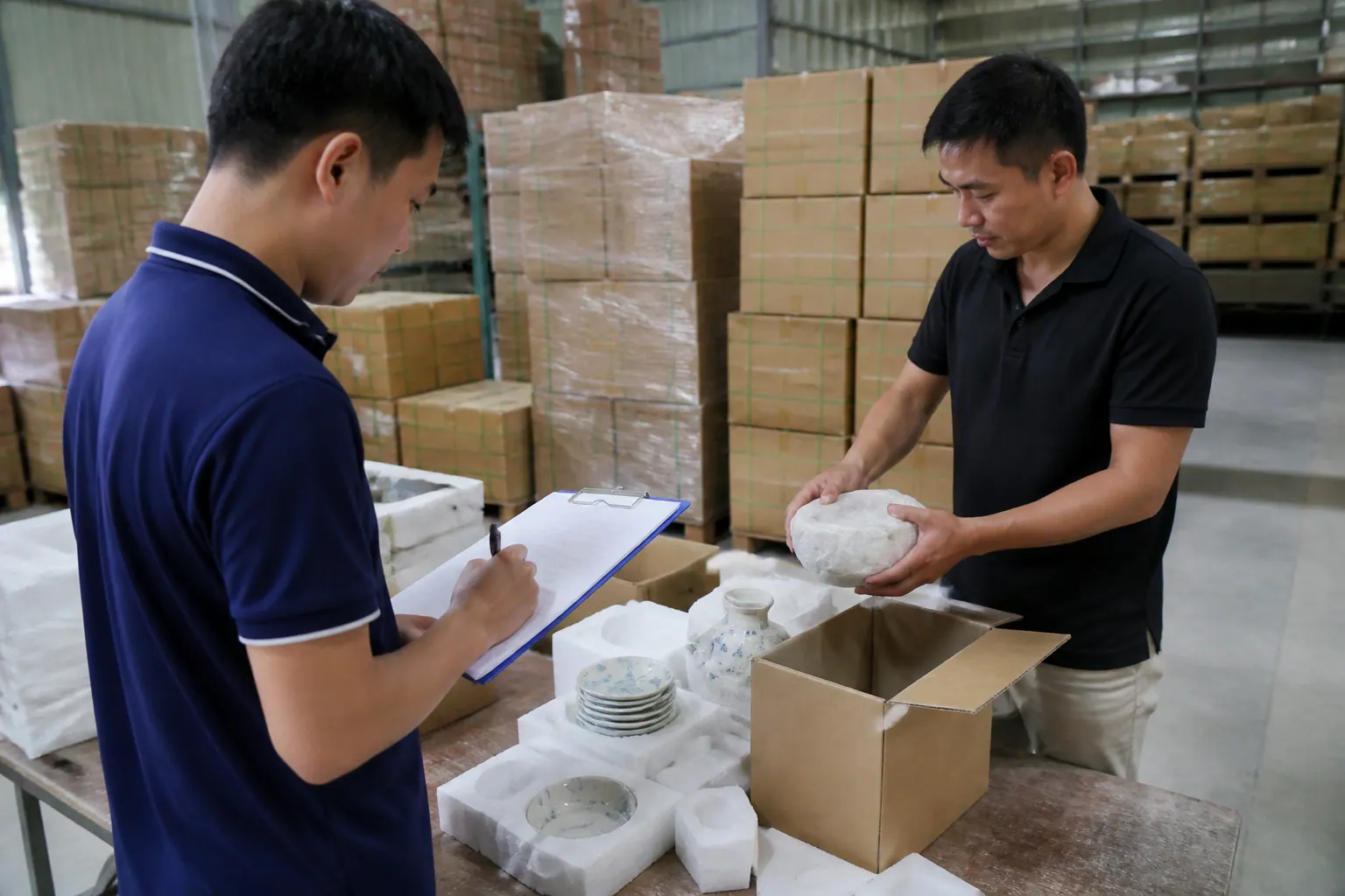 Khảo sát và tư vấn - bao bì carton gốm sứ