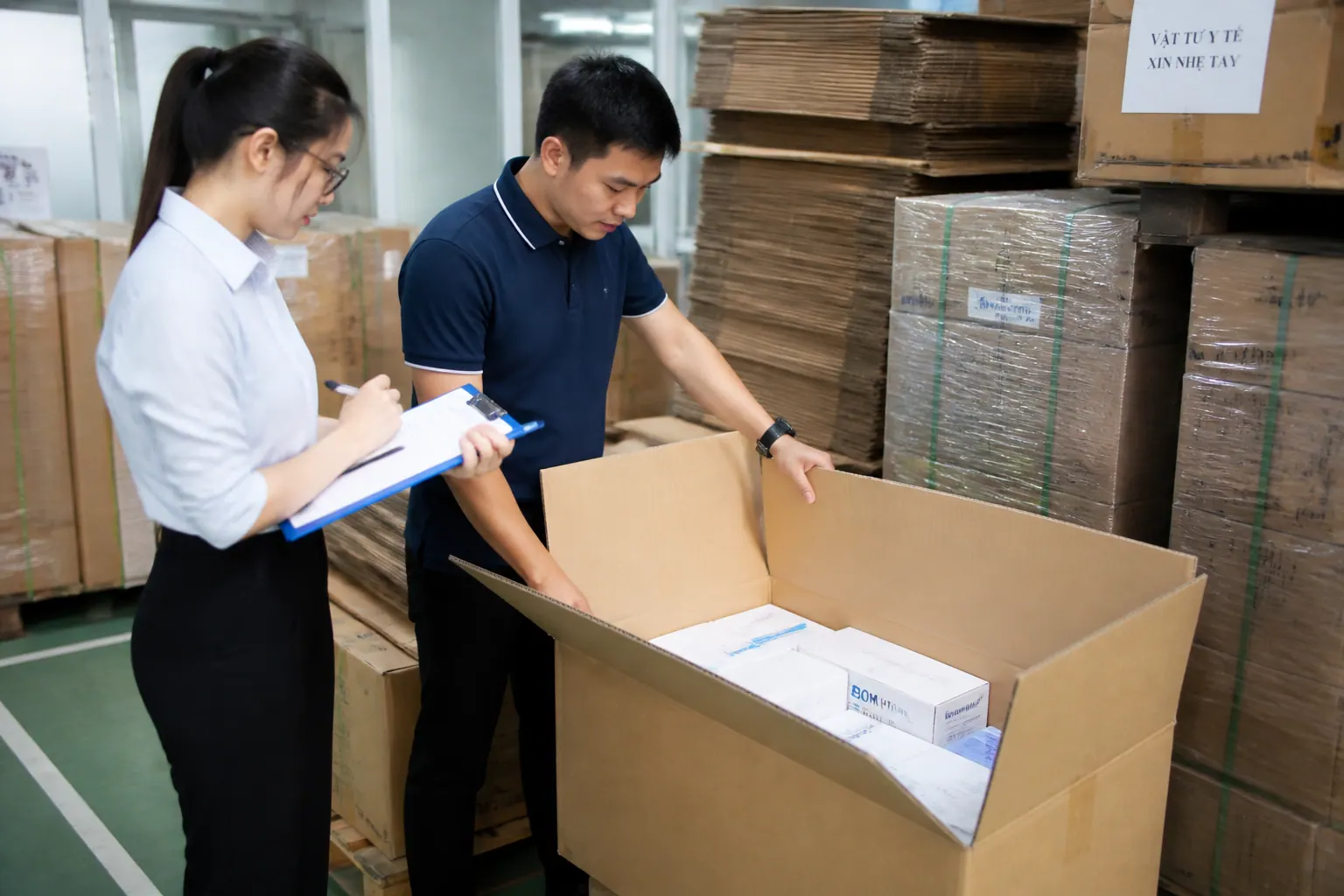 Khảo sát và tư vấn giải pháp - bao bì carton thiết bị y tế