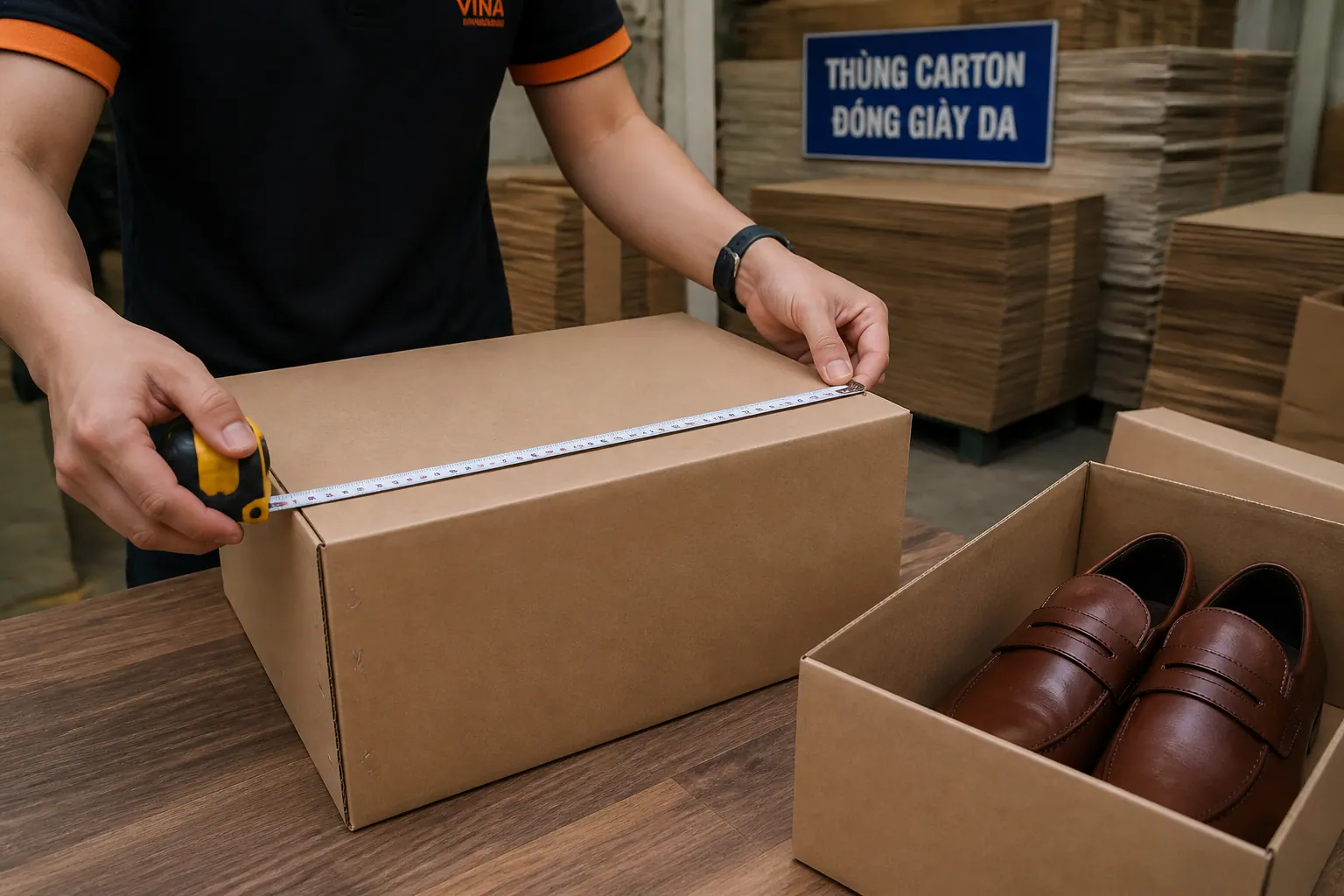 Kích Thước Thùng Carton Đóng Giày Da Chuẩn - thùng carton đóng hàng giày da