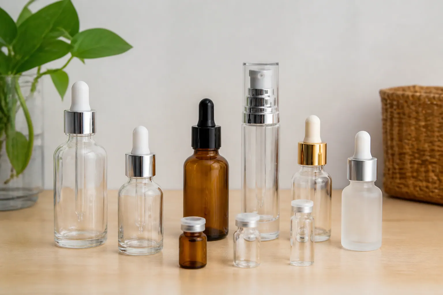 Kích thước và hình dáng sản phẩm - hộp đựng serum