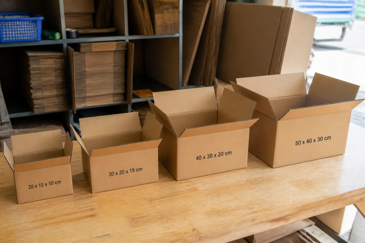Kích thước và quy cách phổ biến - hộp carton nắp đối