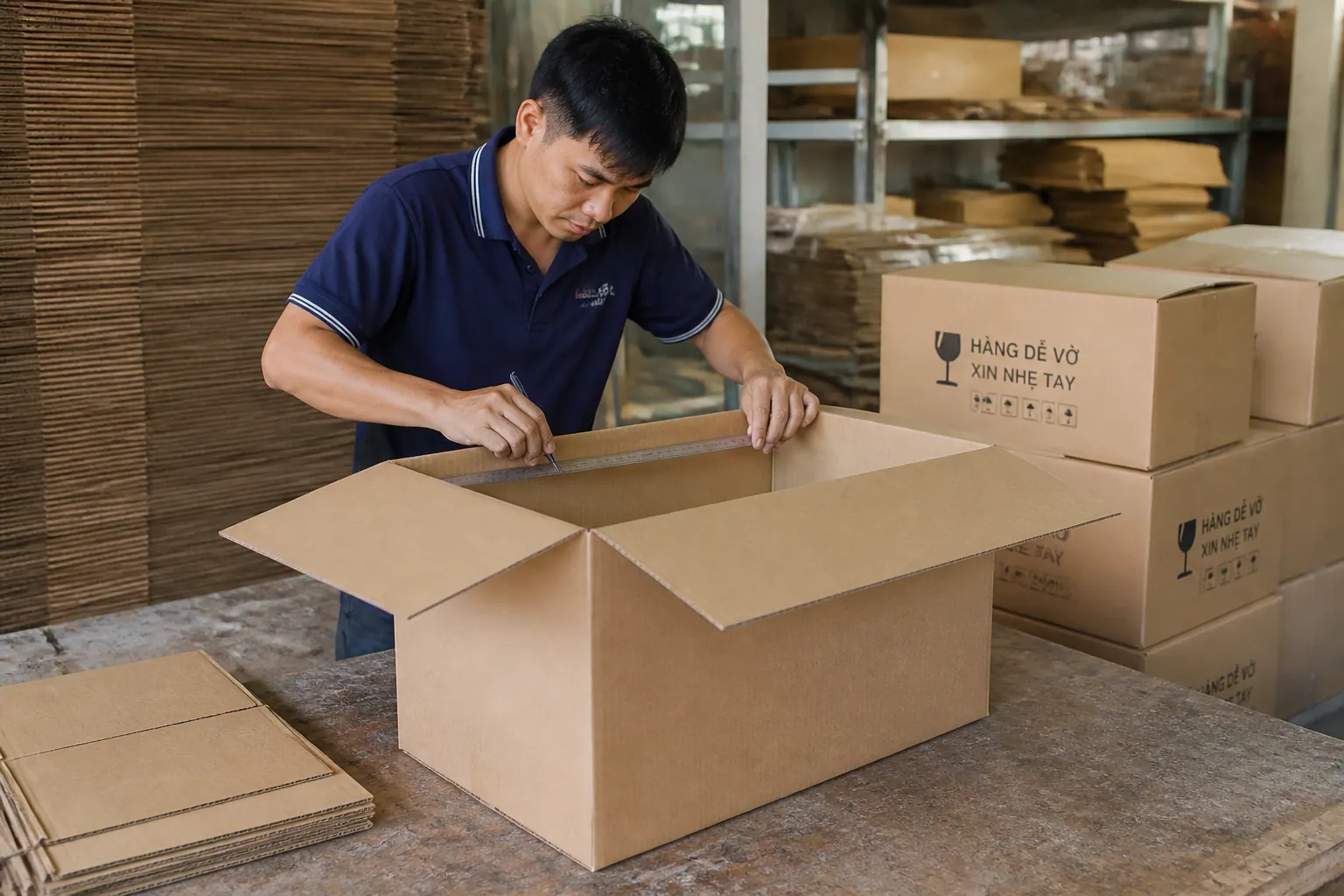 Kích thước và thiết kế thùng - bao bì carton chịu lực