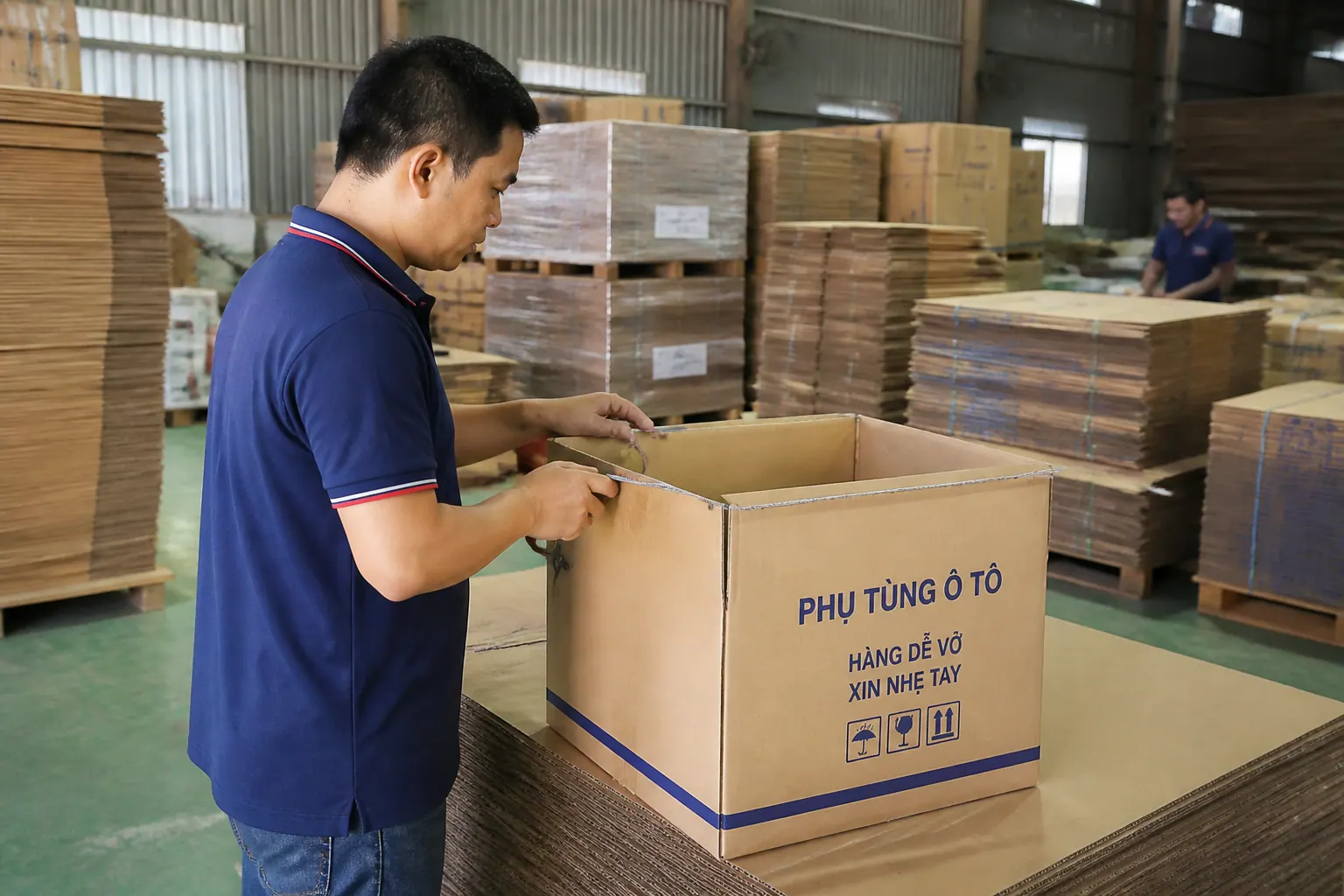 Kiểm tra năng lực sản xuất - bao bì carton phụ tùng ô tô