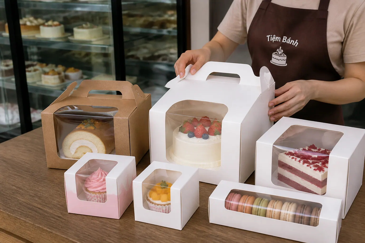 Kinh nghiệm chọn hộp carton đựng bánh ngọt theo từng loại bánh