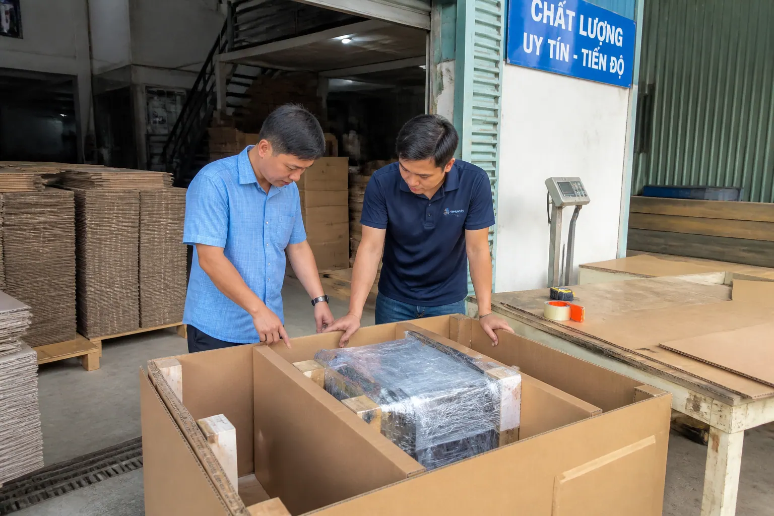 Kinh nghiệm đặt hàng bao bì carton máy móc giá tốt