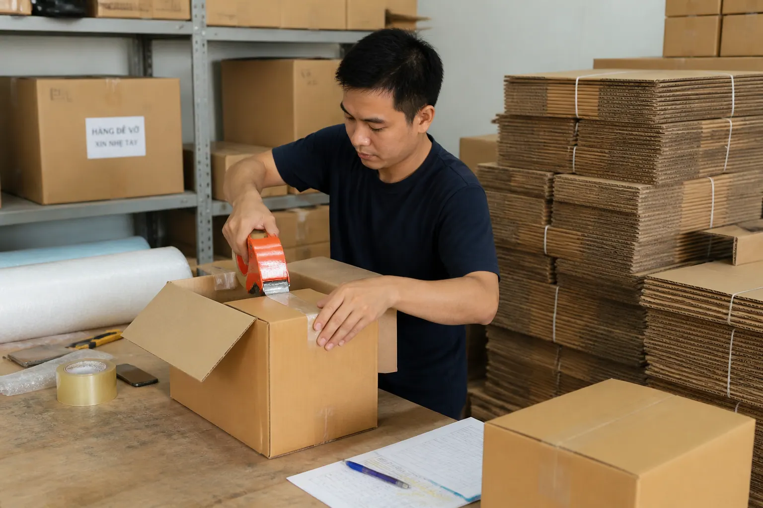 Kinh nghiệm triển khai đóng gói carton hiệu quả trong thực tế - cấu tạo bao bì carton