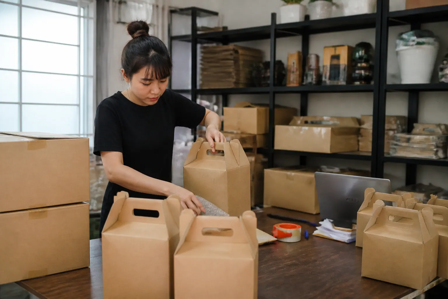 Kinh nghiệm triển khai sử dụng hộp carton có quai cho doanh nghiệp
