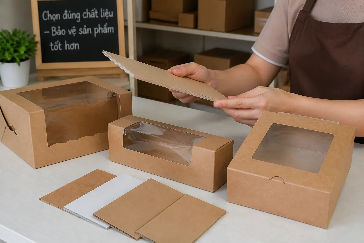 Lựa Chọn Chất Liệu Carton - hộp carton có cửa sổ